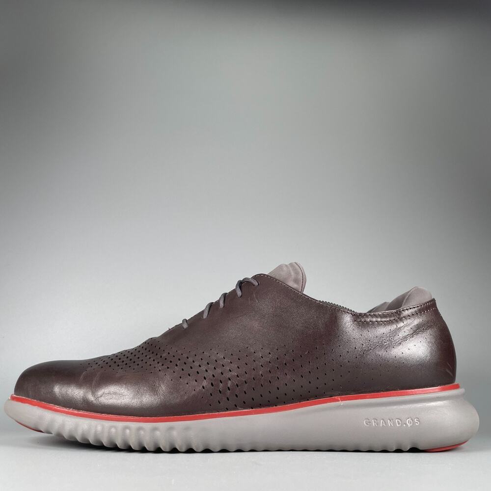 Cole Haan 2 Zerogrand Men's Size 12 M Dark Brown Leather Casual Dress Shoes EUC